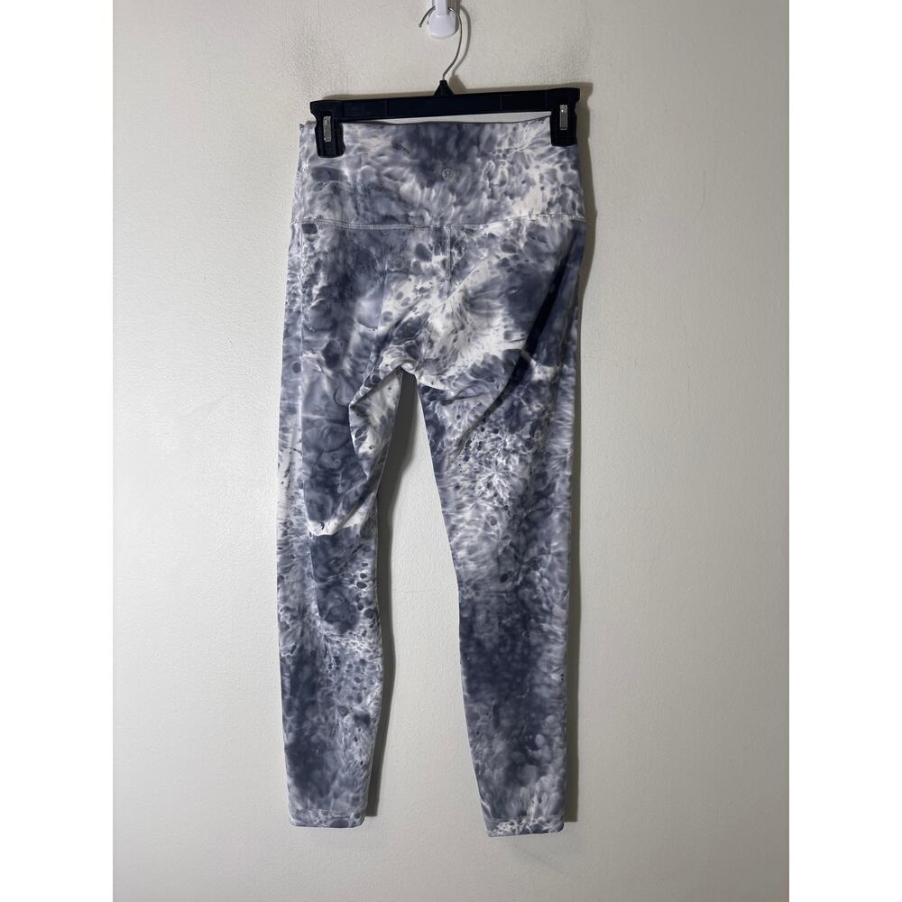 Lululemon Gray White Muddled Athletic Ankle Leggings Sz 6 - Picture 2 of 3